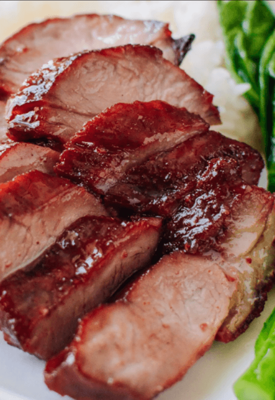 3322 char siu pork served with rice