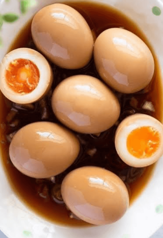 Eggs marinated in soy sauce